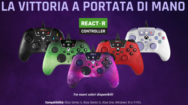 Nuove varianti di colore per il REACT-R Controller di Turtle Beach per Xbox