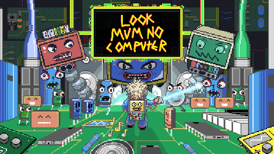 Musica e caos si uniscono nel bizzarro mondo pixel art di Look Mum No Computer