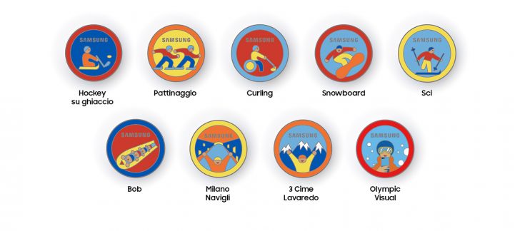 Samsung celebra lo spirito olimpico con una Pin Collection d’autore firmata Olimpia Zagnoli