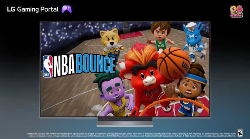 NBA Bounce è ora disponibile su Smart TV e Smart Monitor LG con sistema operativo webOS 6.0