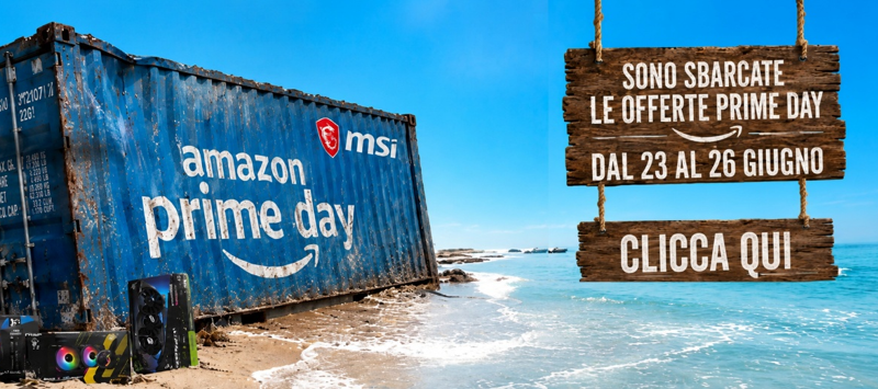 Prime Day: da MSI sconti fino al 56% su componenti hardware e fino al 47 % su monitor e PC all-in-one