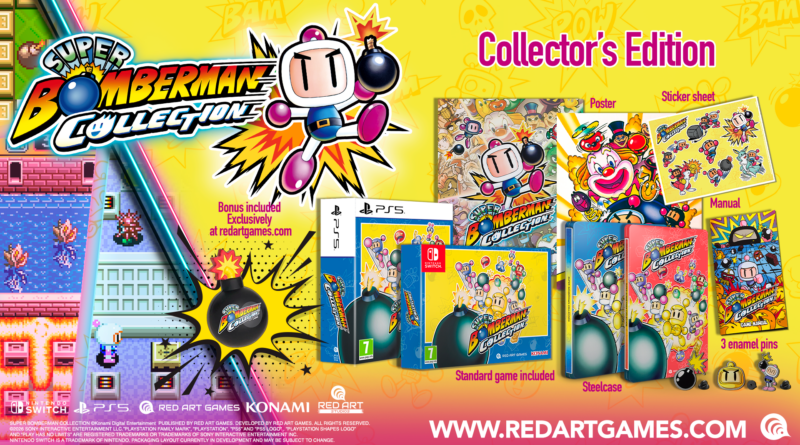 Le edizioni fisiche di SUPER BOMBERMAN COLLECTION di Red Art Games sono ora disponibili.